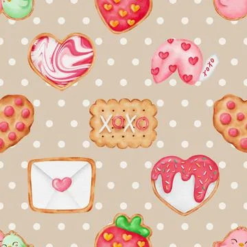 Seamless repeating pattern baking with love Stock Illustration