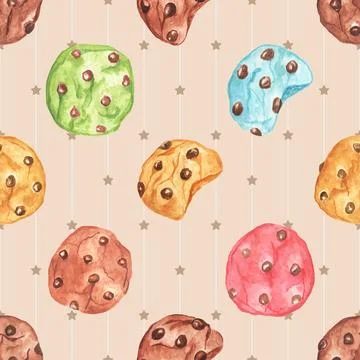 Seamless repeating pattern baking with love Stock Illustration