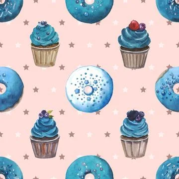 Seamless repeating pattern baking with love Illustrazione stock