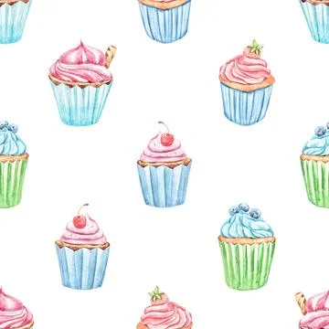Seamless repeating pattern baking with love Stock Illustration