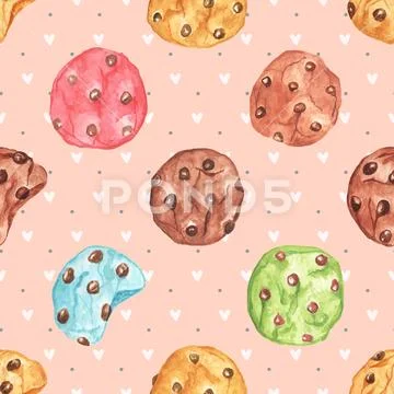 Seamless repeating pattern baking with love Иллюстрация