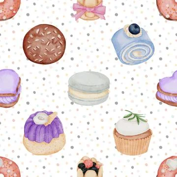 Seamless repeating pattern baking with love Stockillustratie