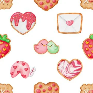 Seamless repeating pattern baking with love Illustrazione stock
