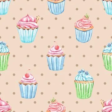 Seamless repeating pattern baking with love Stock Illustration
