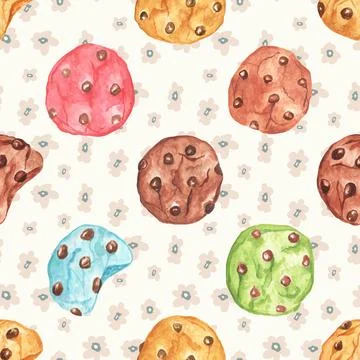 Seamless repeating pattern baking with love Stock Illustration