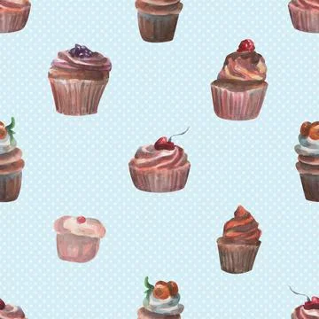 Seamless repeating pattern baking with love Stock Illustration