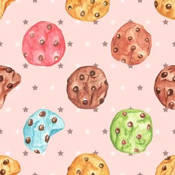 Seamless repeating pattern baking with love Stockillustratie