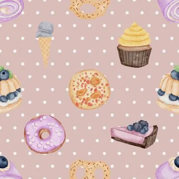 Seamless repeating pattern baking with love Stock Illustration