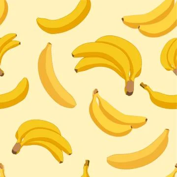 Seamless repeating pattern of bananas Stock Illustration
