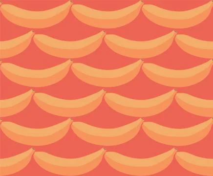 Seamless repeating pattern of bananas Stock Illustration