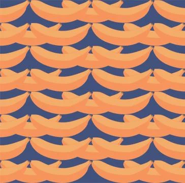 Seamless repeating pattern of bananas Stock Illustration