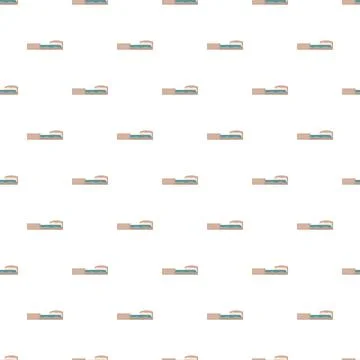 Seamless repeating pattern of beds illustrating sleep and comfort Stock Illustration