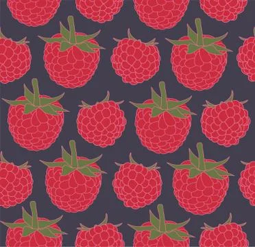 Seamless repeating pattern of berries Stock Illustration