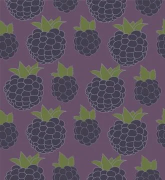 Seamless repeating pattern of berries Stock Illustration