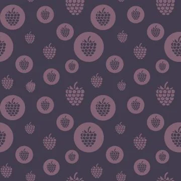 Seamless repeating pattern of berries Stock Illustration