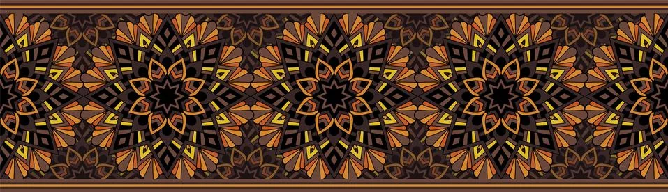 Seamless repeating pattern for border design Stock Illustration