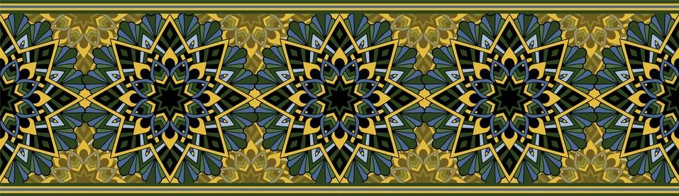 Seamless repeating pattern for border design 스톡 일러스트