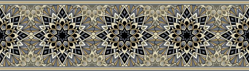 Seamless repeating pattern for border design Stock Illustration