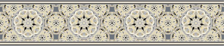 Seamless repeating pattern for border design Stock Illustration