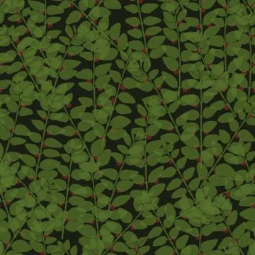 Seamless repeating pattern of branches Stock Illustration