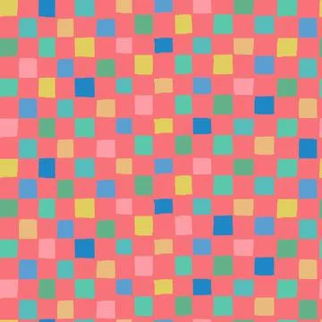 Seamless repeating pattern bright and vibrant in Christmas color combinations Stock Illustration