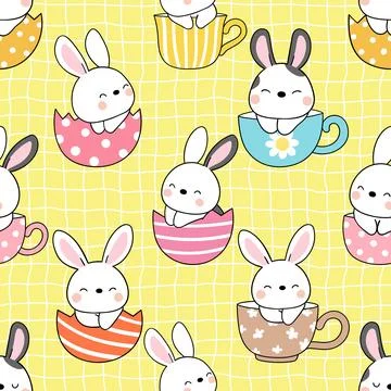 Seamless repeating pattern celebrating festive easter during spring Stock Illustration