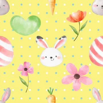 Seamless repeating pattern celebrating festive easter during spring Stockillustratie