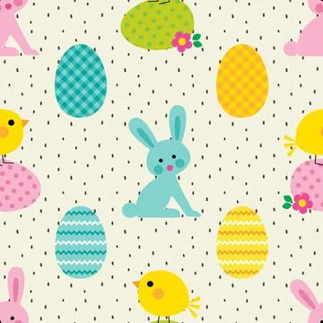 Seamless repeating pattern celebrating festive easter during spring Illustrazione stock