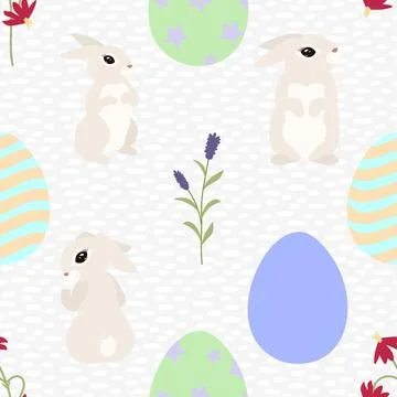 Seamless repeating pattern celebrating festive easter during spring Illustrazione stock