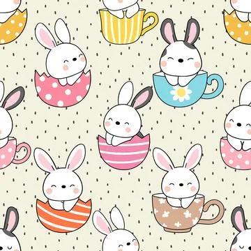 Seamless repeating pattern celebrating festive easter during spring Stockillustratie
