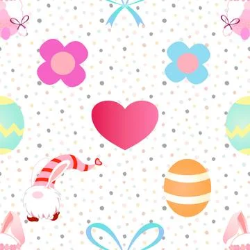 Seamless repeating pattern celebrating festive easter during spring Illustrazione stock