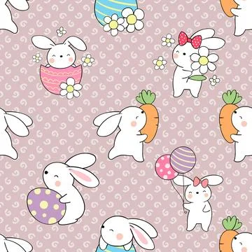 Seamless repeating pattern celebrating festive easter during spring 스톡 일러스트