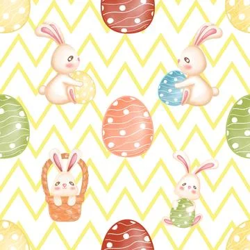 Seamless repeating pattern celebrating festive easter during spring Illustrazione stock