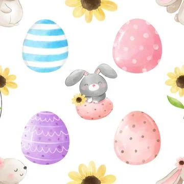 Seamless repeating pattern celebrating festive easter during spring Illustrazione stock