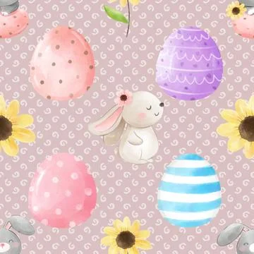 Seamless repeating pattern celebrating festive easter during spring 스톡 일러스트