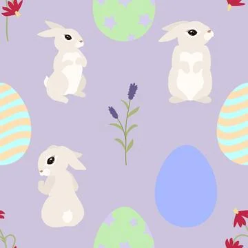 Seamless repeating pattern celebrating festive easter during spring Stock Illustration
