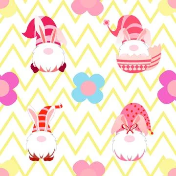 Seamless repeating pattern celebrating festive easter during spring Stock Illustration