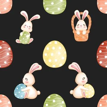 Seamless repeating pattern celebrating festive easter during spring Illustrazione stock