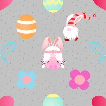 Seamless repeating pattern celebrating festive easter during spring Illustrazione stock