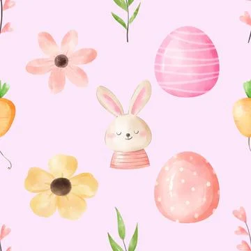 Seamless repeating pattern celebrating festive easter during spring Stock Illustration