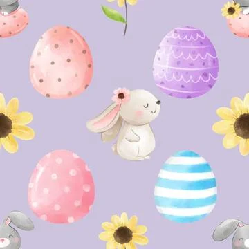 Seamless repeating pattern celebrating festive easter during spring Stock Illustration