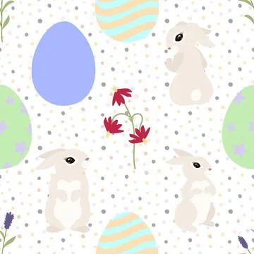Seamless repeating pattern celebrating festive easter during spring Stock Illustration