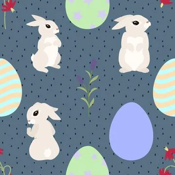 Seamless repeating pattern celebrating festive easter during spring Illustrazione stock