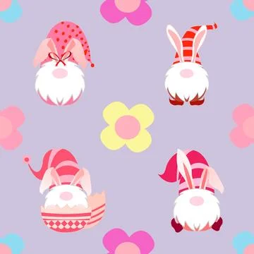 Seamless repeating pattern celebrating festive easter during spring Stock Illustration