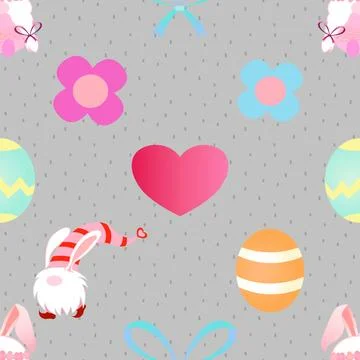Seamless repeating pattern celebrating festive easter during spring Stock Illustration