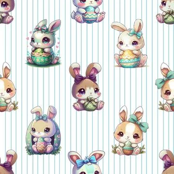 Seamless repeating pattern celebrating festive easter during spring 스톡 일러스트
