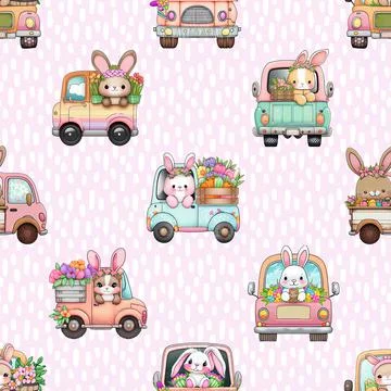 Seamless repeating pattern celebrating festive easter during spring Stock Illustration