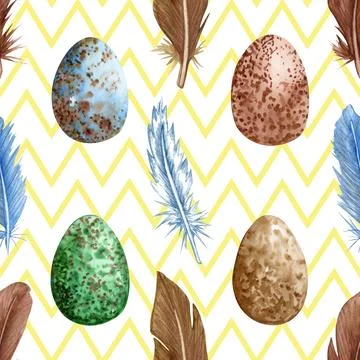 Seamless repeating pattern celebrating festive easter during spring Stock Illustration