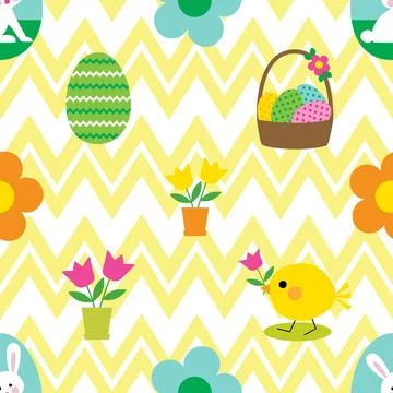Seamless repeating pattern celebrating festive easter during spring Illustrazione stock