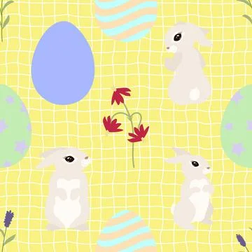 Seamless repeating pattern celebrating festive easter during spring Stock Illustration